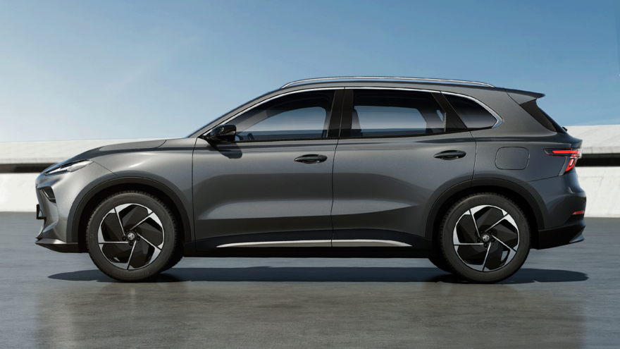 MGS5 EV in Camden Grey, Seitenansicht links