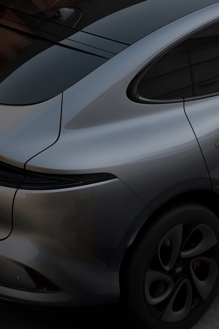 MG IM6 in Rembrandt Grey, Nahaufnahme seitliches Heck