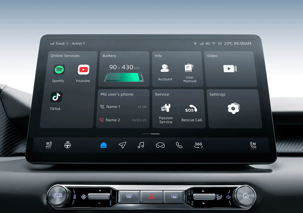 MGS5 EV Infotainment-Screen