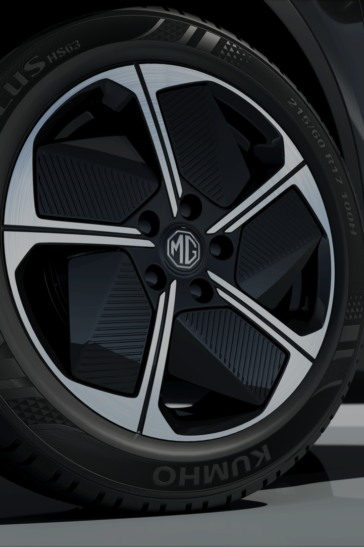 MGS5 EV, Nahaufnahme Felge mit MG-Logo