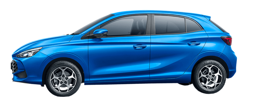 MG3 Benzin in Como Blue – Seitenansicht